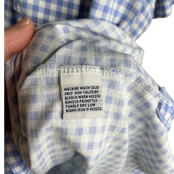 Ralph Lauren Polo Shirt Mens XL Blue Gingham Classic lightweight Stretch - Picture 9 of 12